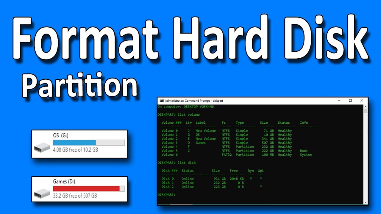 How to completely Format Hard Drive